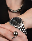 Black Pearl Chronograph Swiss Watch - MIRA SOUTH SEA PEARLS ID