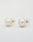 Champagne Classic Pearl Stud Earrings