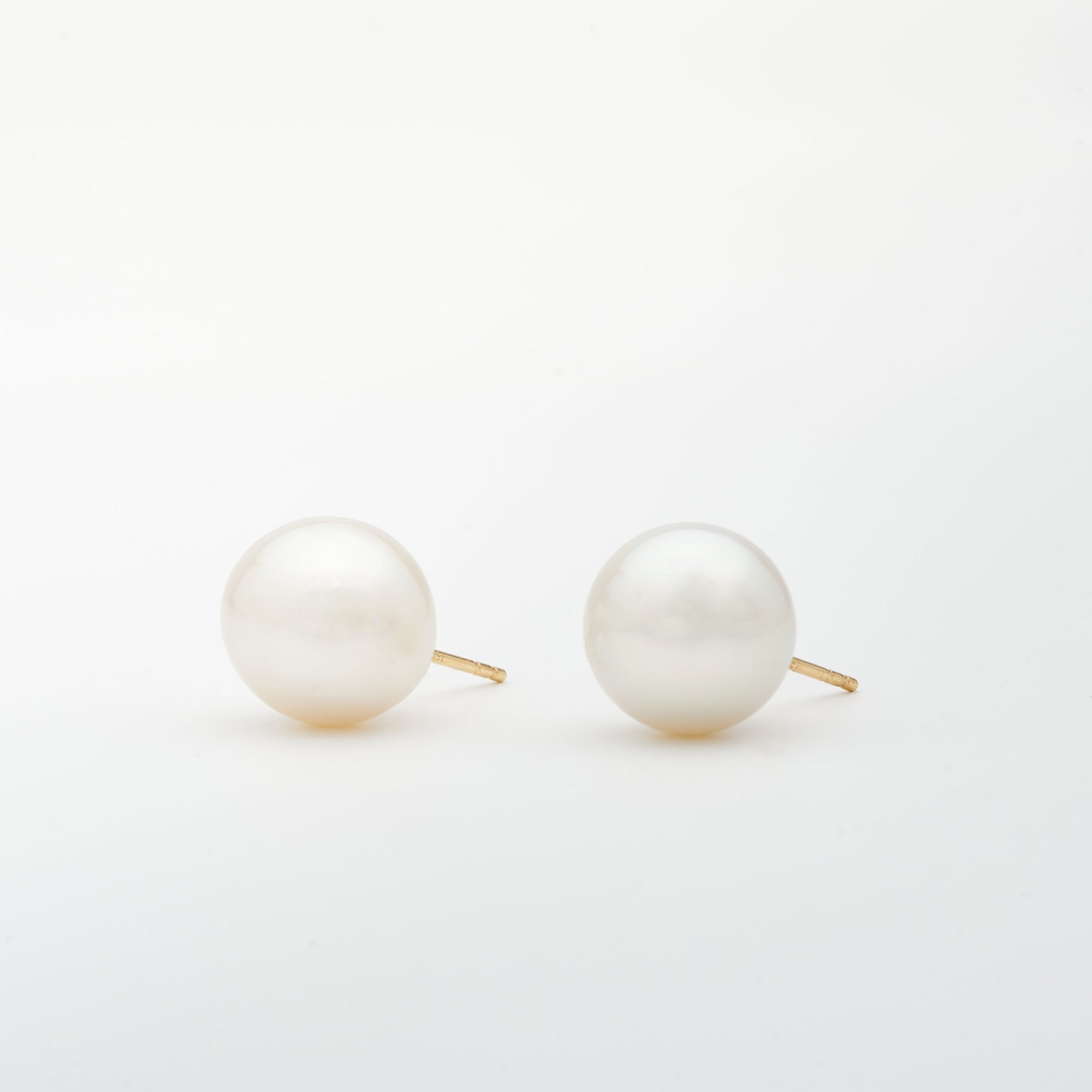 Classic White Pearl Stud Earrings