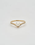 Diamond Sparkle Akoya Pearl Ring