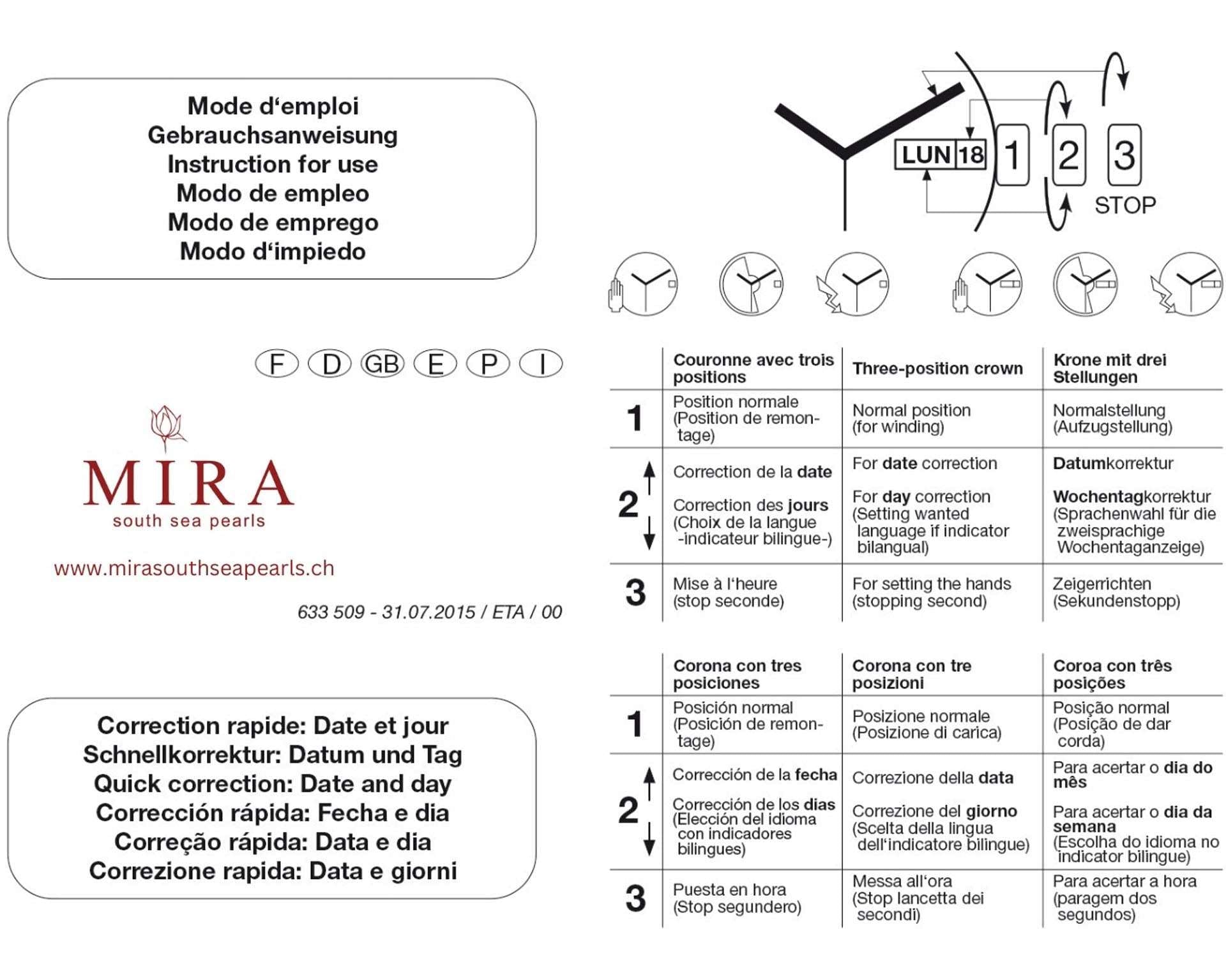 The Divemaster 200 Swiss Watch - MIRA SOUTH SEA PEARLS ID