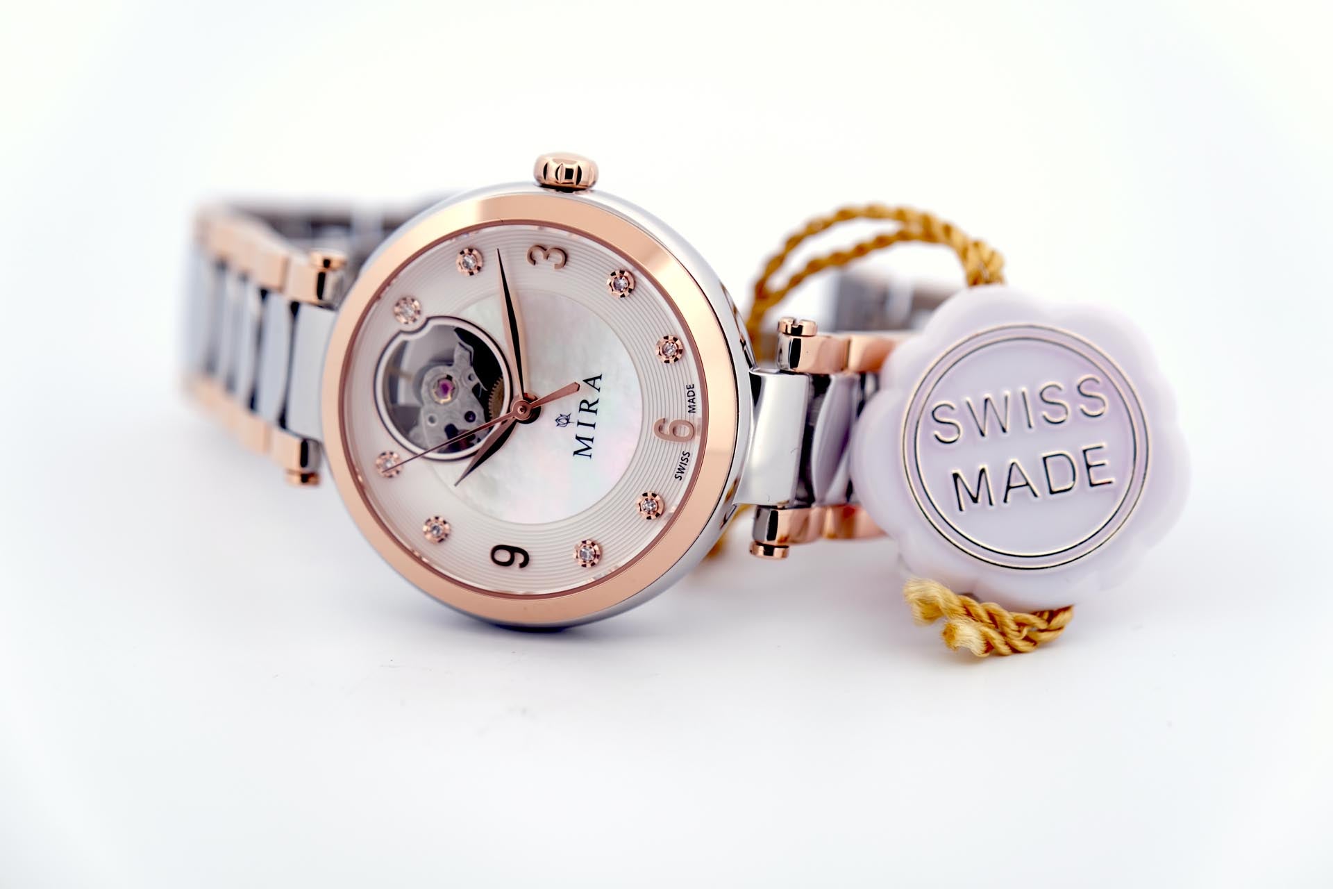 Pinctada Maxima Open Heart SWISS Watch - MIRA SOUTH SEA PEARLS ID