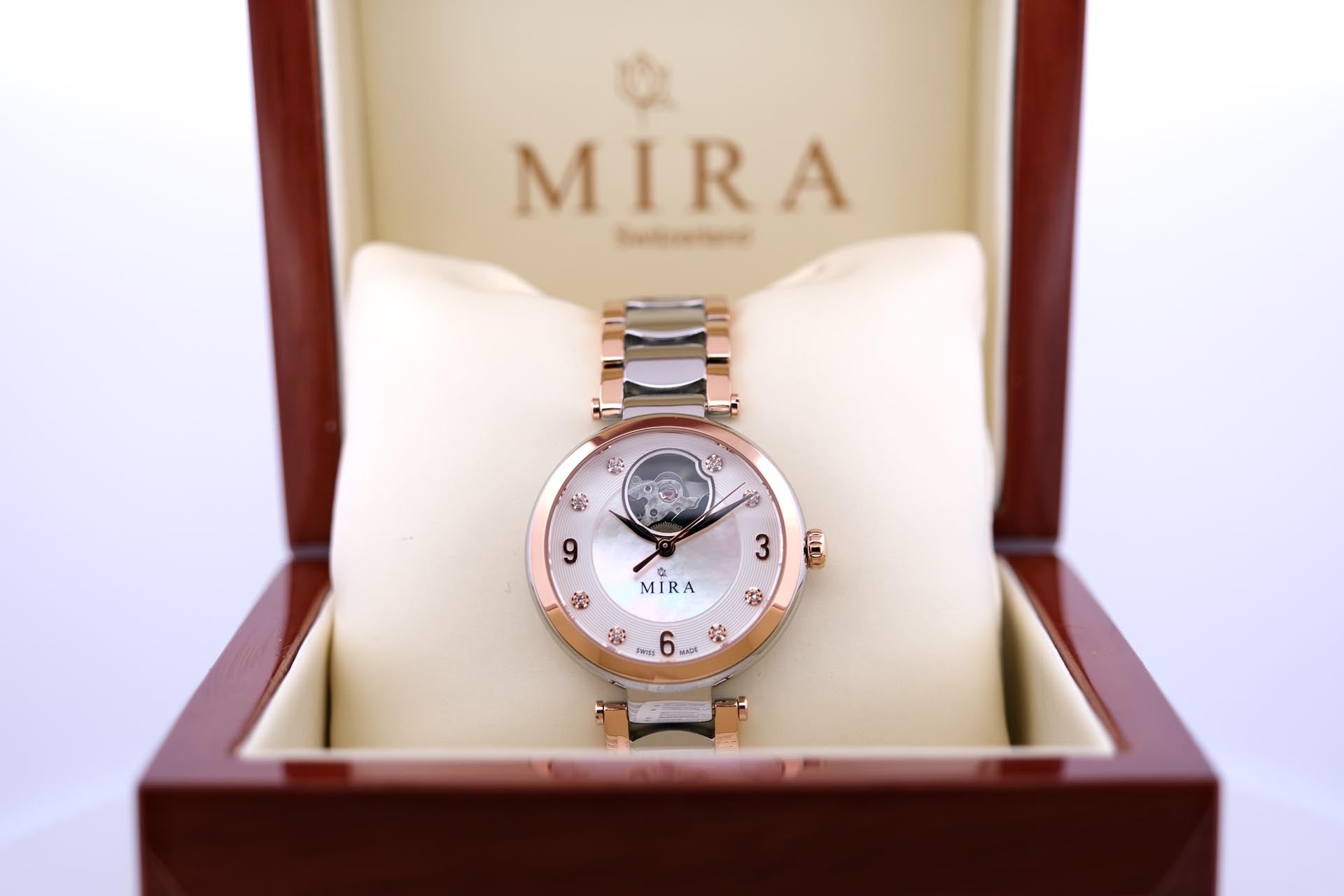 Pinctada Maxima Open Heart SWISS Watch - MIRA SOUTH SEA PEARLS ID